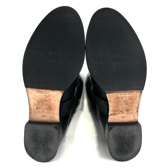 Cole Haan Whitley Black Riding Tall Boot Sz 6.5 Leather & Stretchy Suede Pull-On - Picture 7 of 16